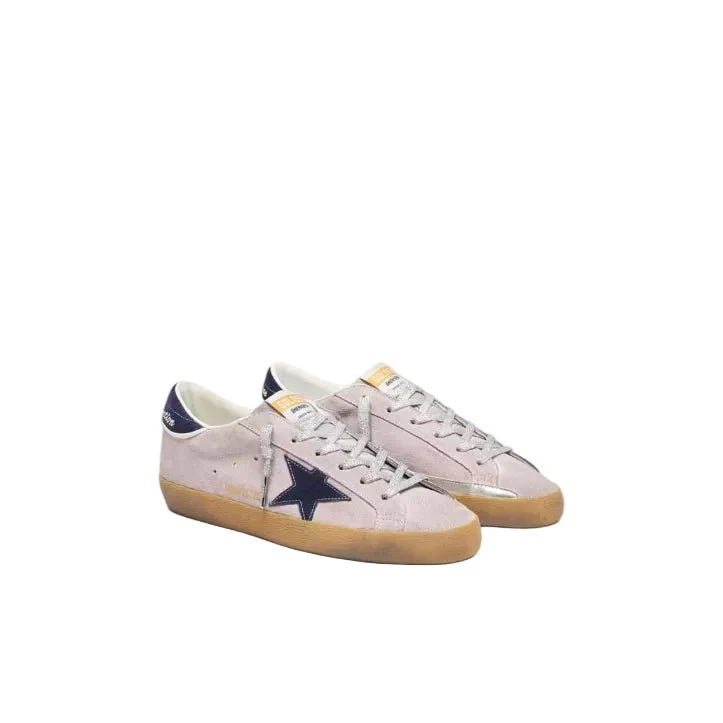 Golden Goose Women's Super-Star in Lilac Suede With Midnight Blue Suede - Image 2