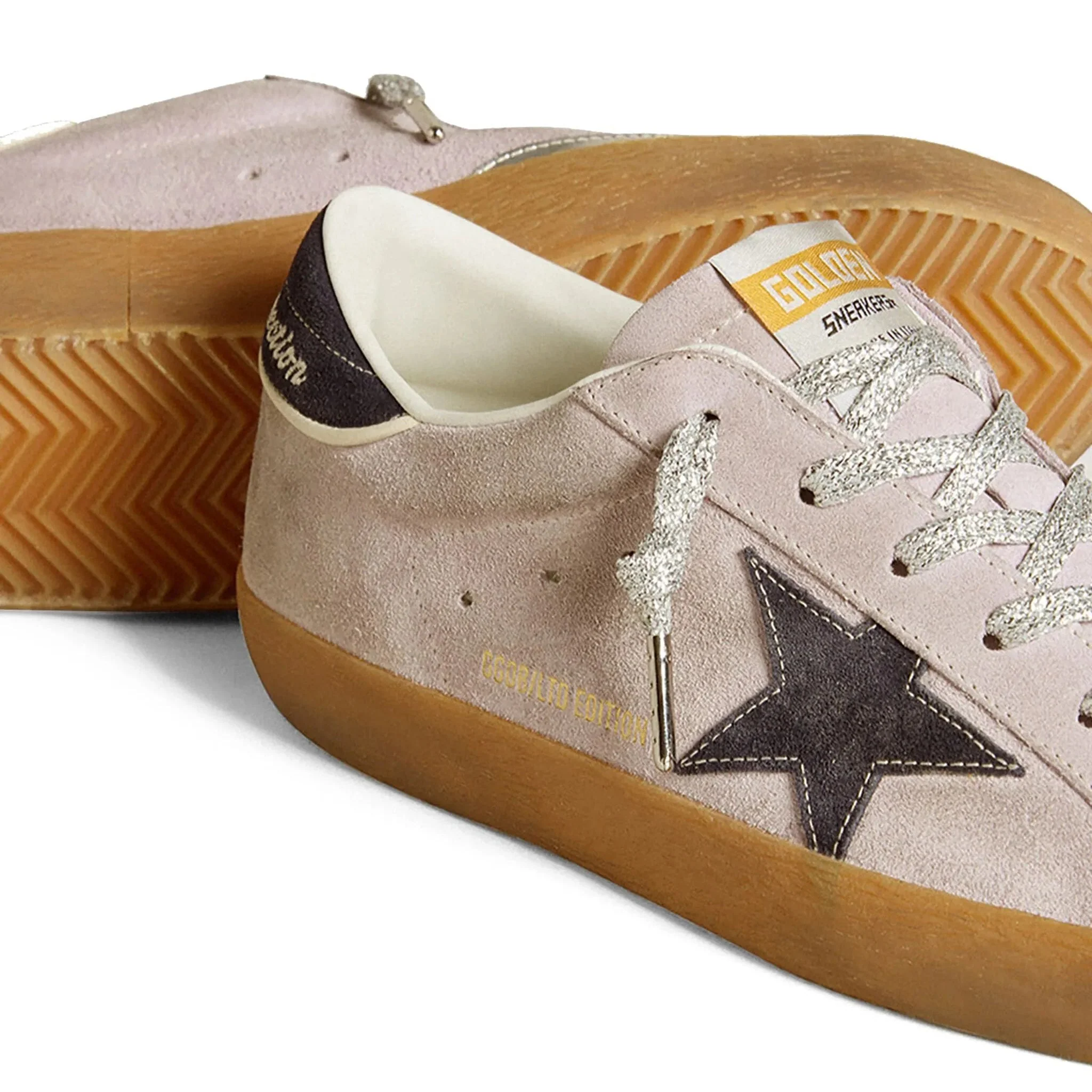 Golden Goose Women's Super-Star in Lilac Suede With Midnight Blue Suede - Image 3
