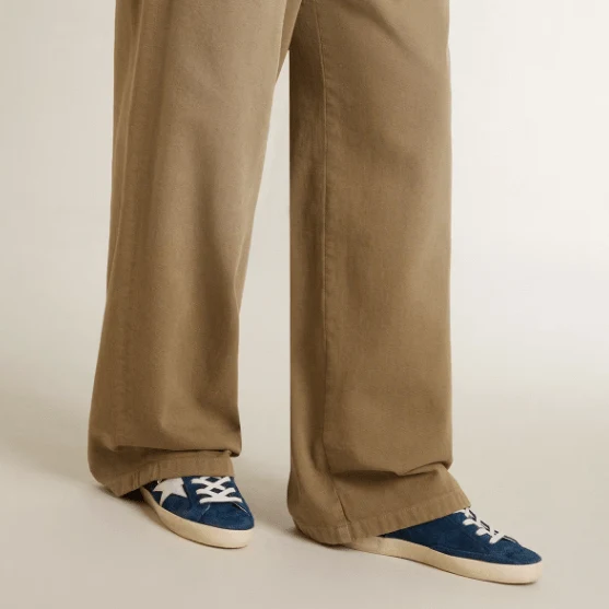 Women's Super-Star LTD in Blue Suede With White Star - Image 3