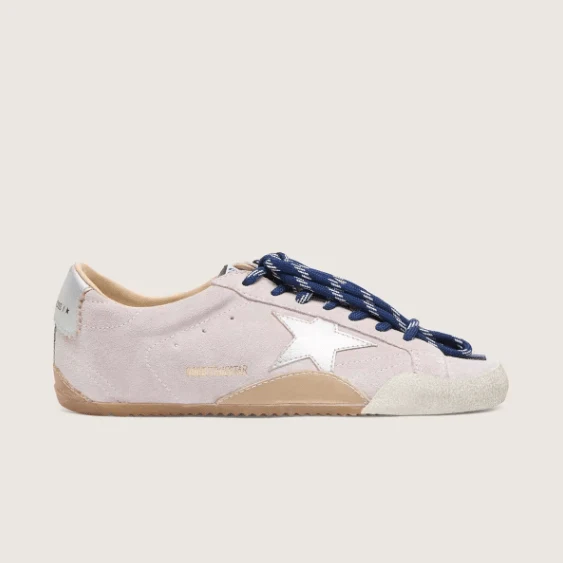 Women's True-Star In Pastel Pink Suede With Silver Star And Heel Tab - Image 3