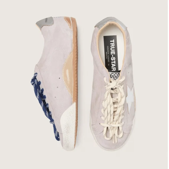 Women's True-Star In Pastel Pink Suede With Silver Star And Heel Tab - Image 5