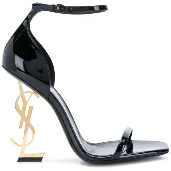 Yves Saint Laurent Opyum 110 Sandals Black Gold - Image 2