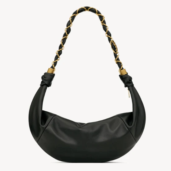 Yves Saint Laurent Amalia Hobo in Lambskin Black - Image 3