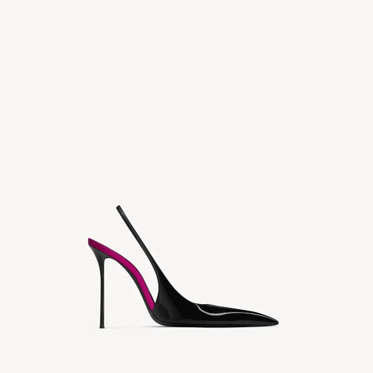 Yves Saint Laurent Amalia Slingback Pumps In Patent Leather - Image 3