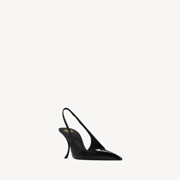 Yves Saint Laurent Apolline Slingback Pumps In Patent Leather
