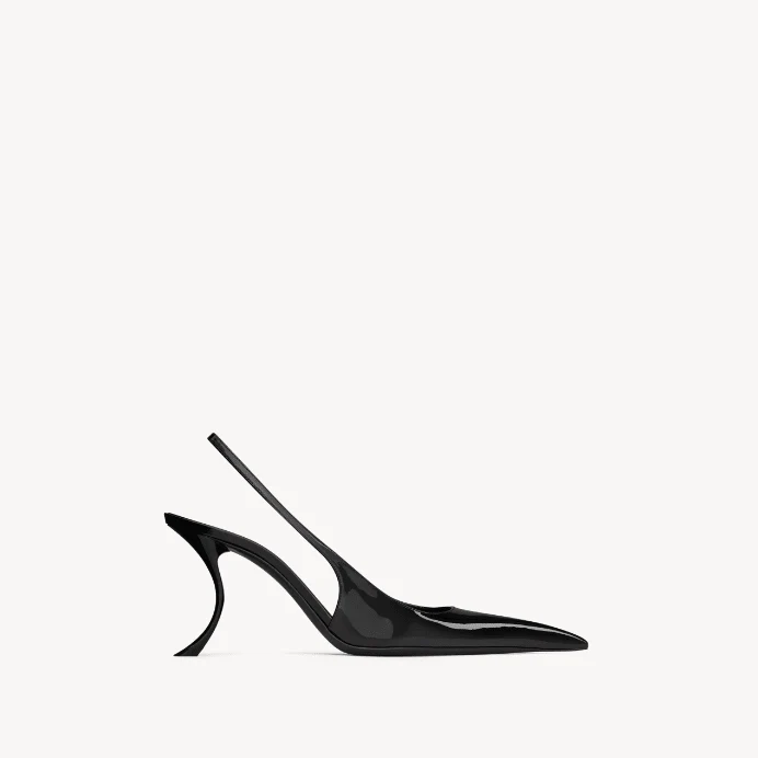 Yves Saint Laurent Apolline Slingback Pumps In Patent Leather - Image 2