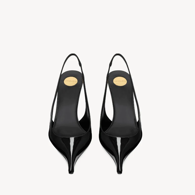 Yves Saint Laurent Apolline Slingback Pumps In Patent Leather - Image 3
