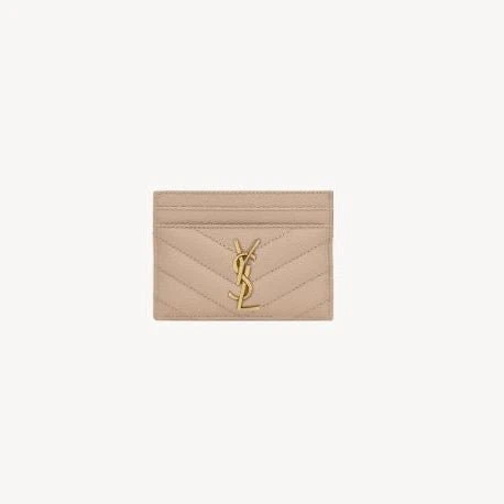 Yves Saint Laurent Card Case In Vintage Leather