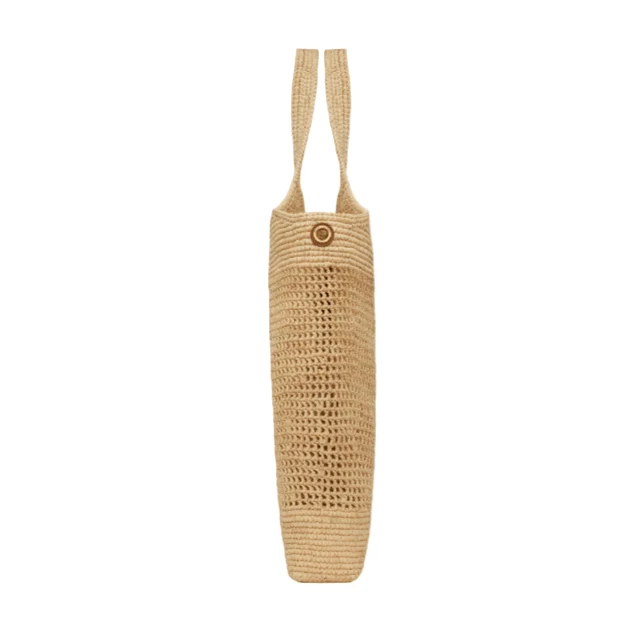 Yves Saint Laurent Icare In Raffia Naturel And Brown Gold - Image 3