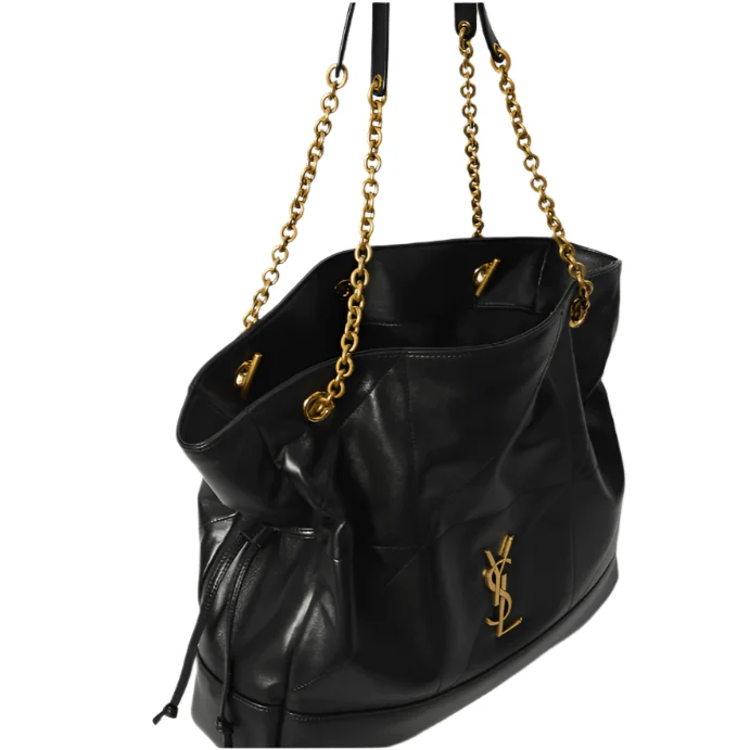 Yves Saint Laurent Jamie Shopping Bag – Black Quilted Leather With Tonal - Image 3