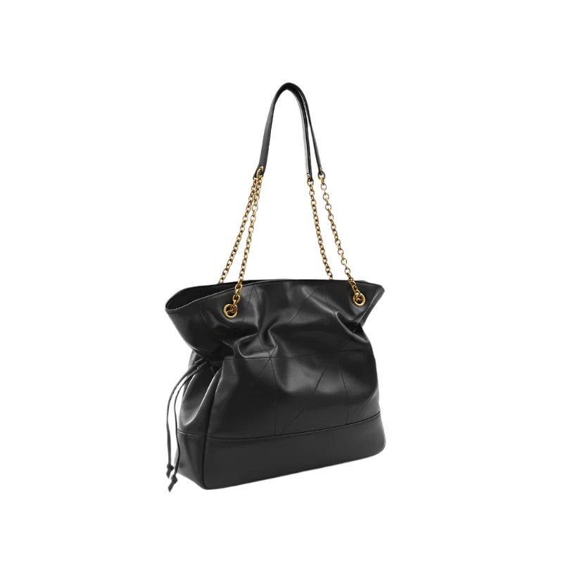 Yves Saint Laurent Jamie Shopping Bag – Black Quilted Leather With Tonal - Image 4