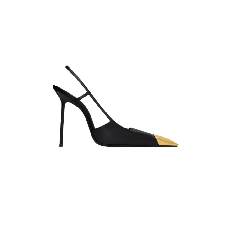 Yves Saint Laurent Jeanne Slingback Pumps in Smooth Leather - Image 3
