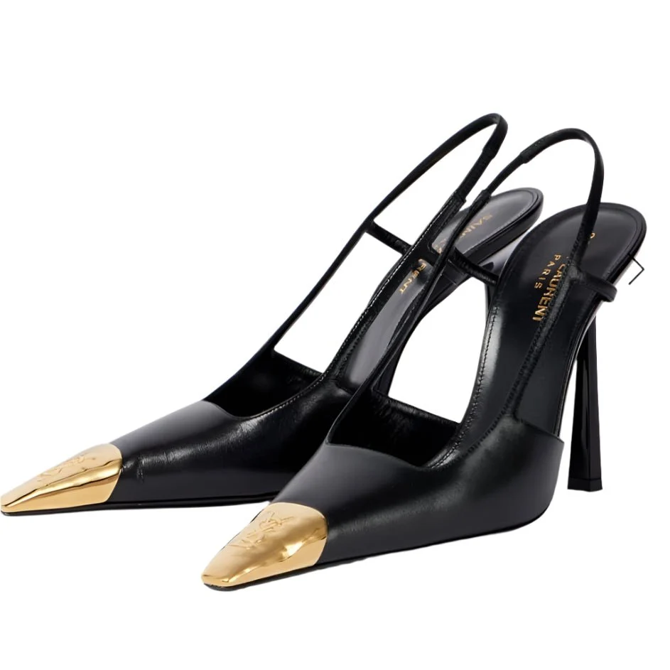 Yves Saint Laurent Jeanne Slingback Pumps in Smooth Leather - Image 4