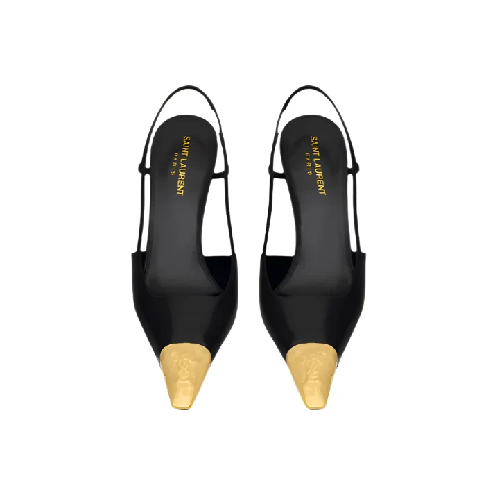 Yves Saint Laurent Jeanne Slingback Pumps in Smooth Leather - Image 5