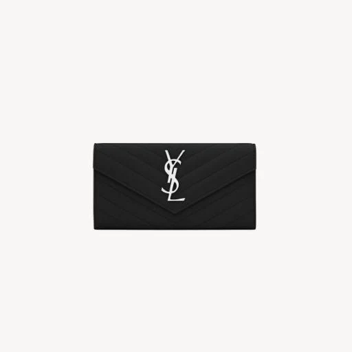 Yves Saint Laurent Large Fap Wallet I Grain De Poudre Leather