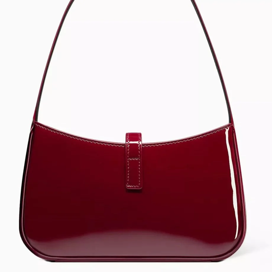 YSL Burgundy Hobo Bag - Image 3