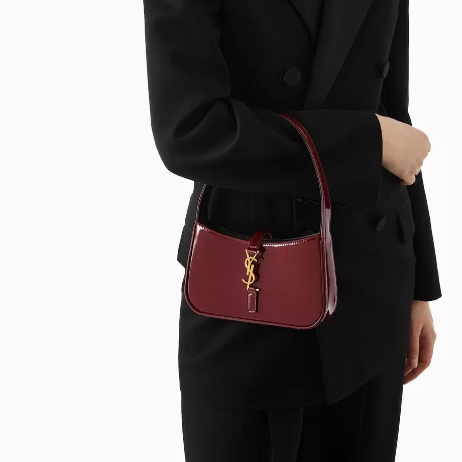 YSL Burgundy Hobo Bag - Image 4