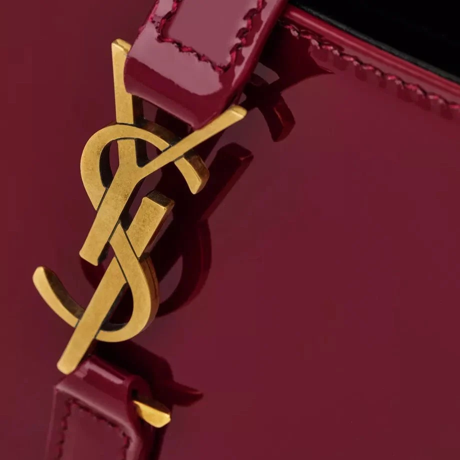 YSL Burgundy Hobo Bag - Image 6